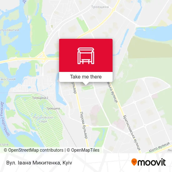 Карта Вул. Івана Микитенка