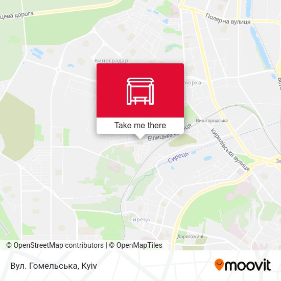 Карта Вул. Гомельська