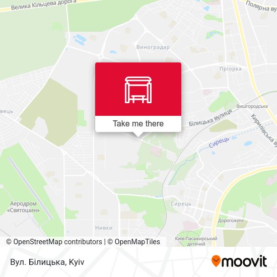 Карта Вул. Білицька