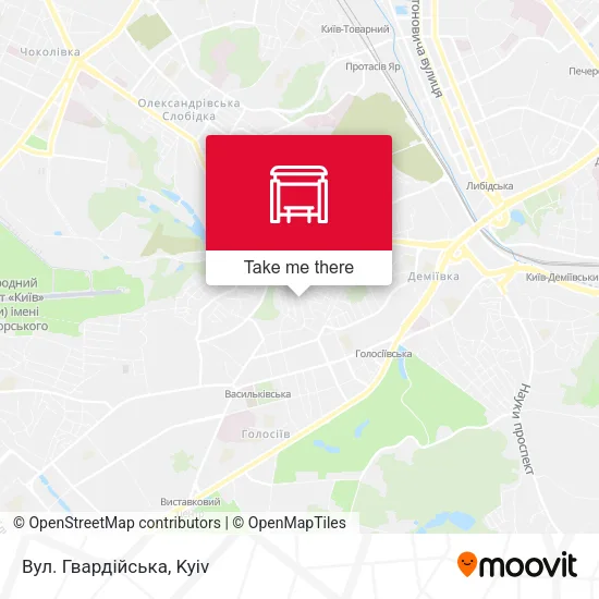 Карта Вул. Гвардійська