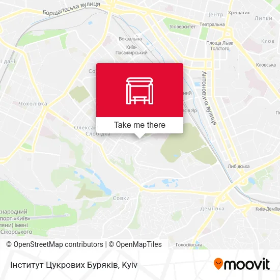 Карта Інститут Цукрових Буряків