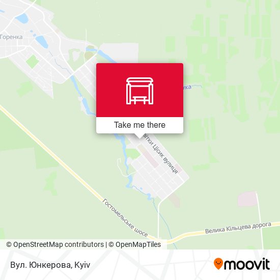 Карта Вул. Юнкерова