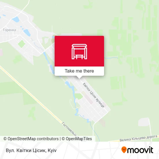 Карта Вул. Квітки Цісик