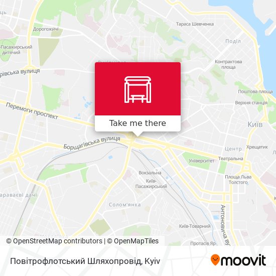 Повітрофлотський Шляхопровід map