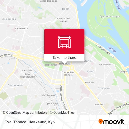 Карта Бул. Тараса Шевченка