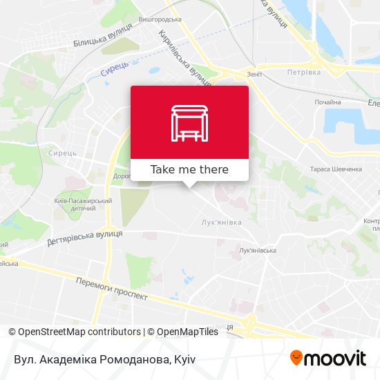 Вул. Академіка Ромоданова map