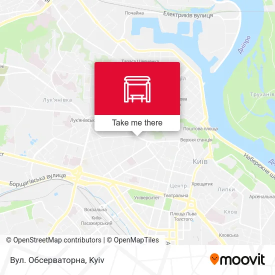 Карта Вул. Обсерваторна