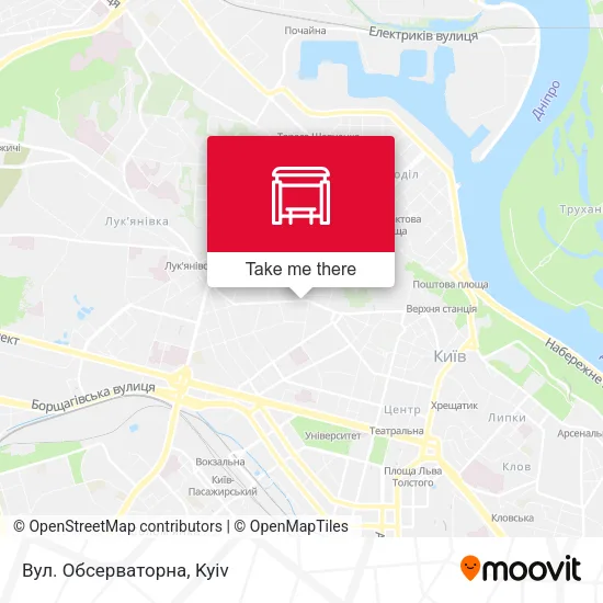 Карта Вул. Обсерваторна