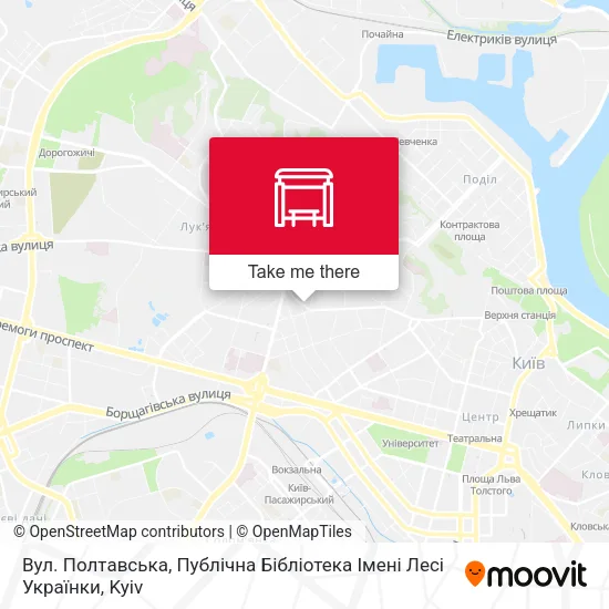 Вул. Полтавська, Публічна Бібліотека Імені Лесі Українки map