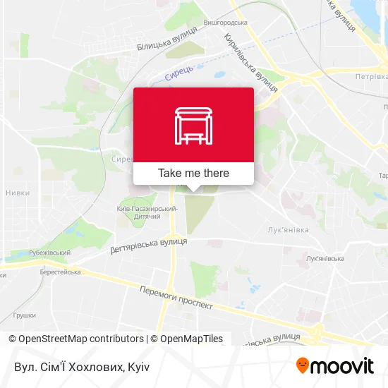 Карта Вул. Сім'Ї Хохлових