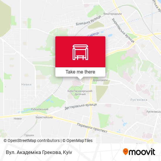 Вул. Академіка Грекова map