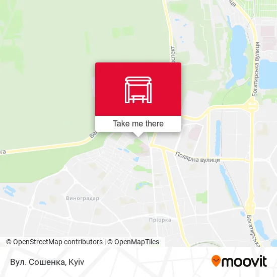Карта Вул. Сошенка