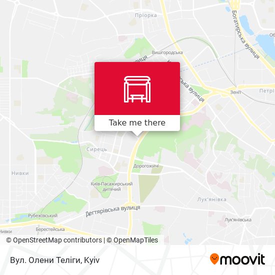 Вул. Олени Теліги map