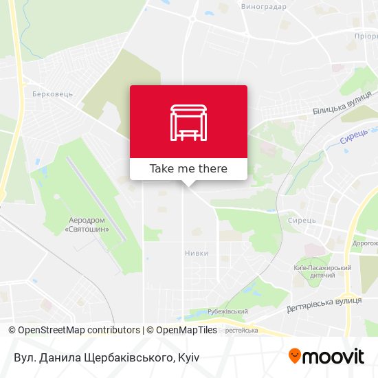 Вул. Данила Щербаківського map