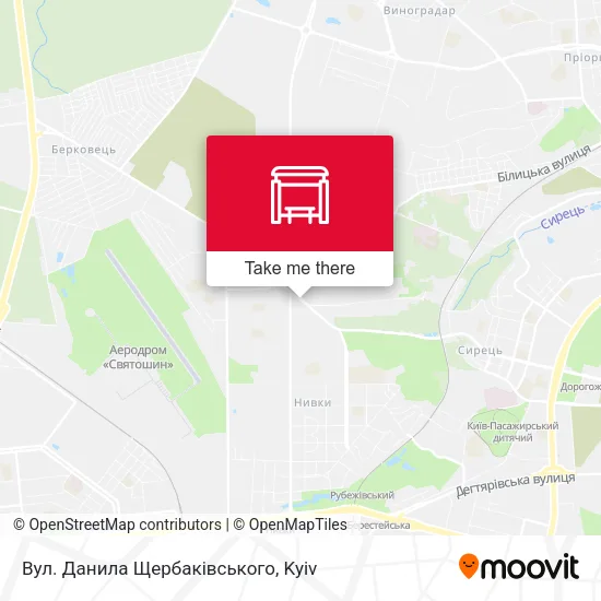 Карта Вул. Данила Щербаківського