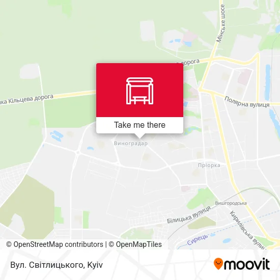 Карта Вул. Світлицького