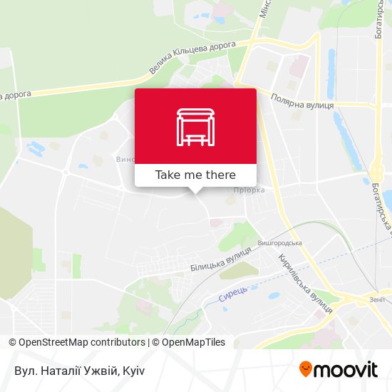 Вул. Наталії Ужвій map