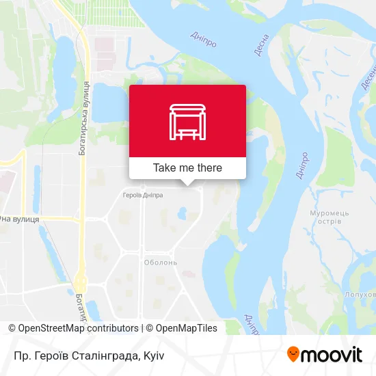 Карта Пр. Героїв Сталінграда