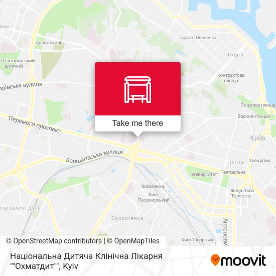 Карта Національна Дитяча Клінічна Лікарня ""Охматдит""