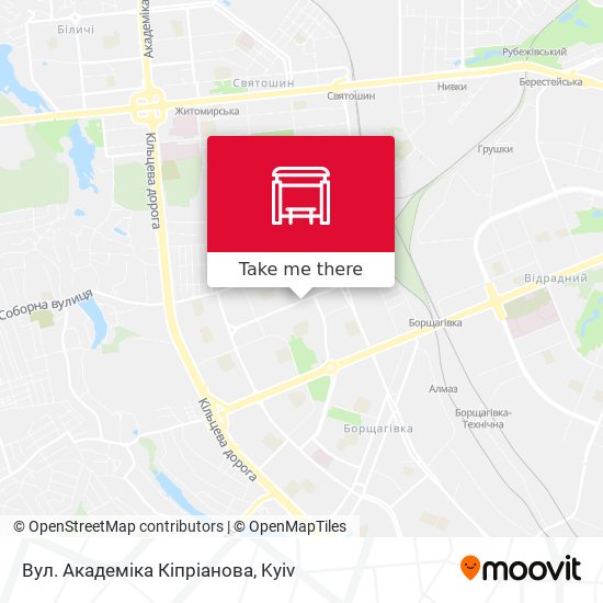 Вул. Академіка Кіпріанова map
