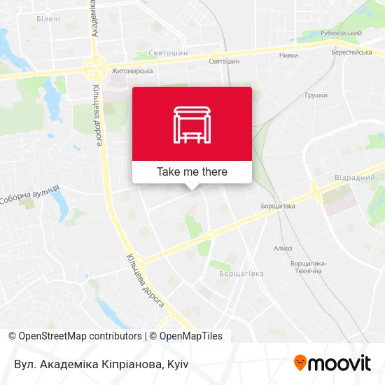 Карта Вул. Академіка Кіпріанова