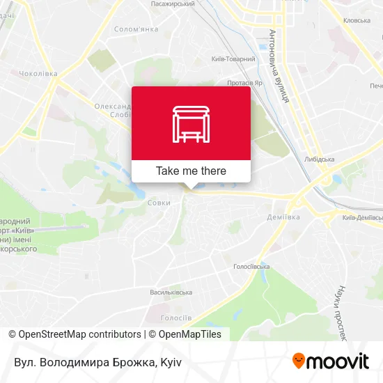 Карта Вул. Володимира Брожка