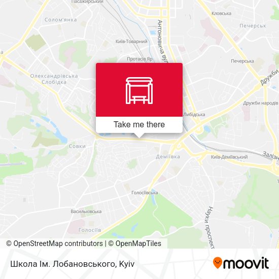 Карта Школа Ім. Лобановського