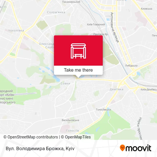 Карта Вул. Володимира Брожка