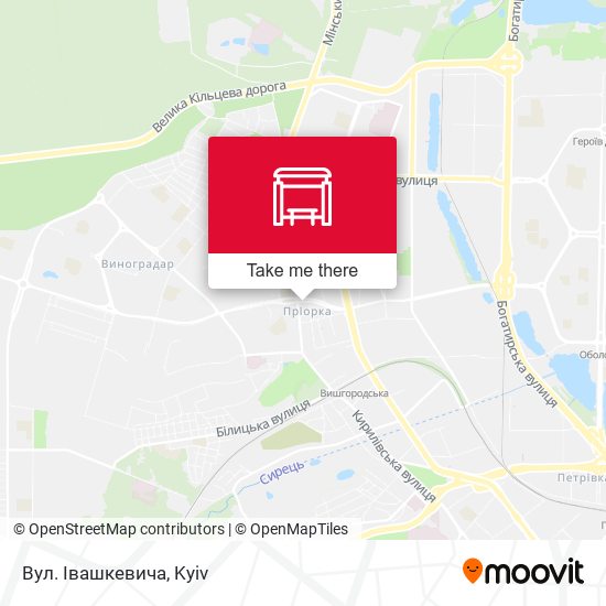 Карта Вул. Івашкевича