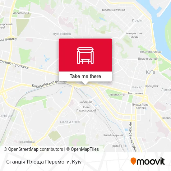 Карта Станція Площа Перемоги