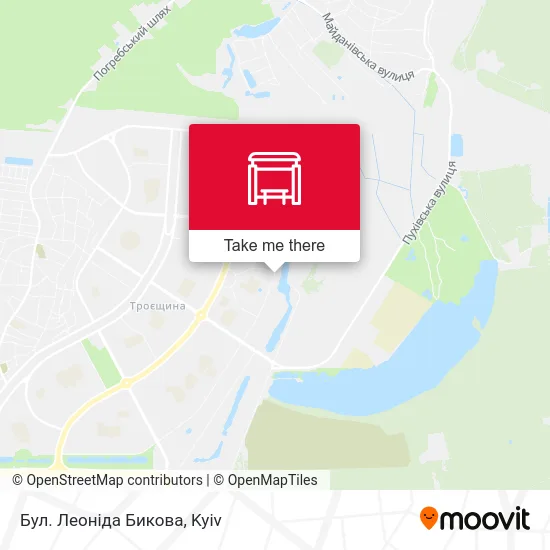 Карта Бул. Леоніда Бикова