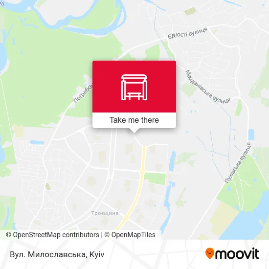 Карта Вул. Милославська