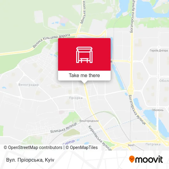 Карта Вул. Пріорська