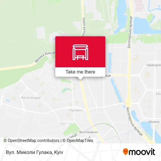 Карта Вул. Миколи Гулака