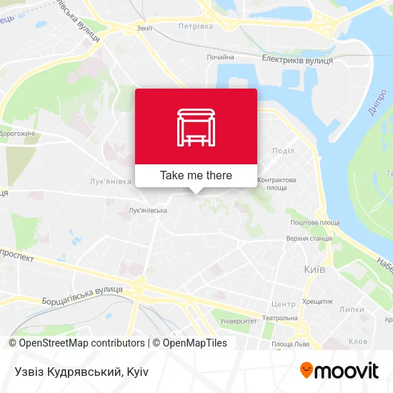 Карта Узвіз Кудрявський