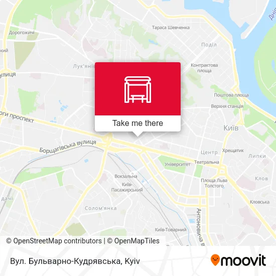 Карта Вул. Бульварно-Кудрявська