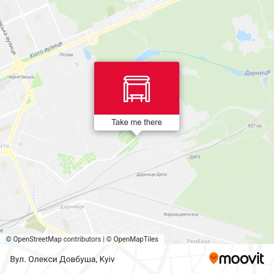 Карта Вул. Олекси Довбуша