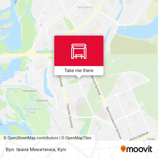 Карта Вул. Івана Микитенка