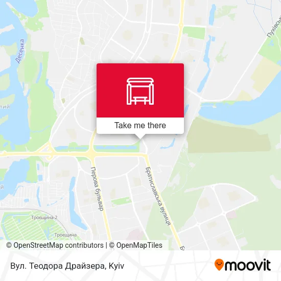 Карта Вул. Теодора Драйзера