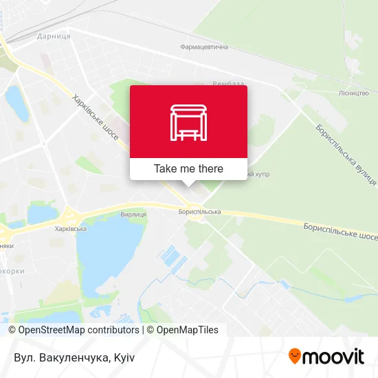 Карта Вул. Вакуленчука