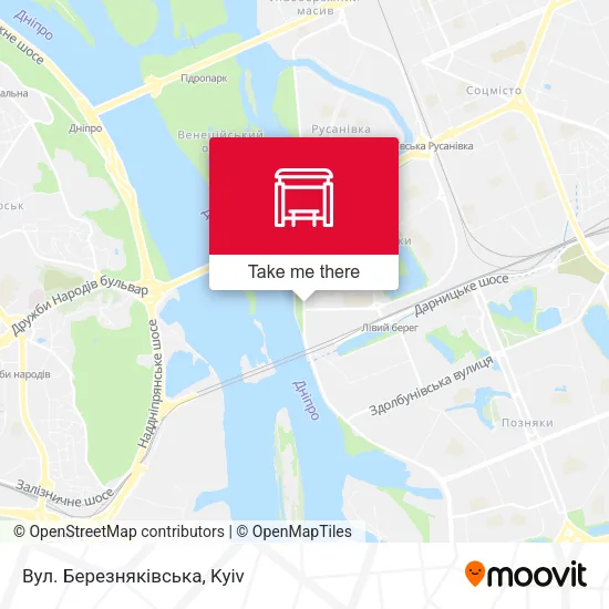Карта Вул. Березняківська