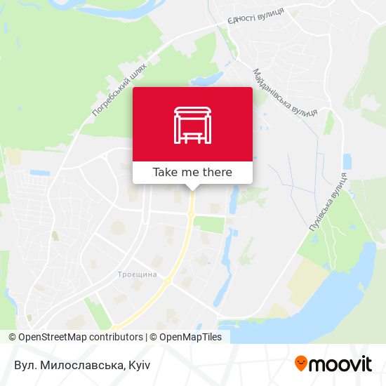 Вул. Милославська map