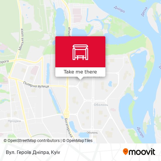 Вул. Героїв Дніпра map