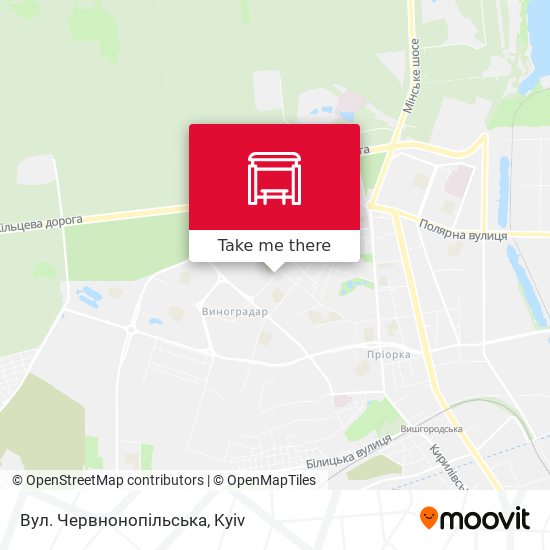 Вул. Червнонопільська map