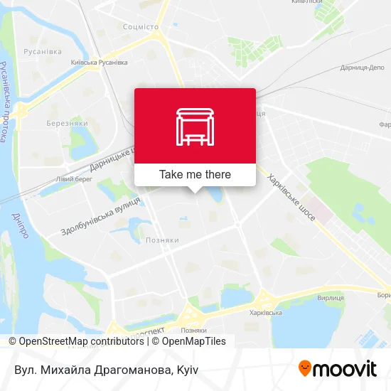 Карта Вул. Михайла Драгоманова