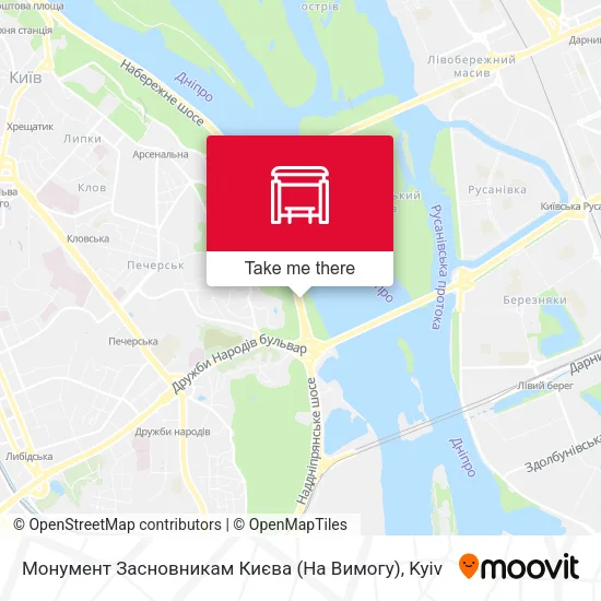 Карта Монумент Засновникам Києва (На Вимогу)