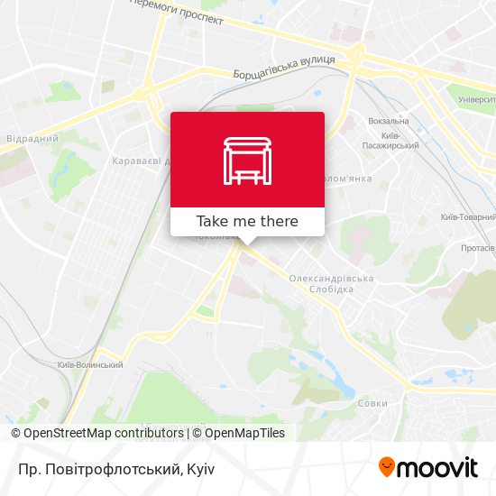 Пр. Повітрофлотський map