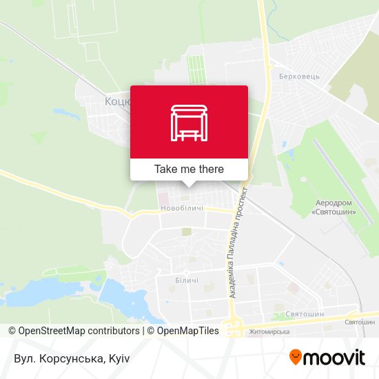 Карта Вул. Корсунська
