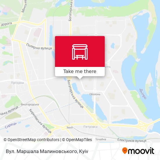 Вул. Маршала Малиновського map