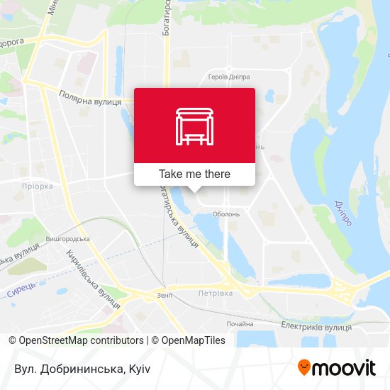 Карта Вул. Добрининська